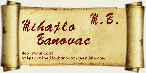 Mihajlo Banovac vizit kartica